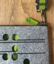 Load image into Gallery viewer, ponga green & grey ecofelt crossbody bag