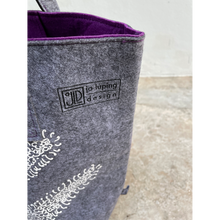 Load image into Gallery viewer, white koromiko on grey / purple