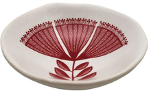 Load image into Gallery viewer, red pohutukawa lace on white