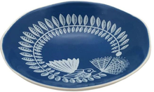 Load image into Gallery viewer, white fantail & pohutukawa on blue