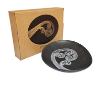 Load image into Gallery viewer, ponga frond 2 white on charcoal