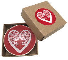 Load image into Gallery viewer, white aroha fern on red