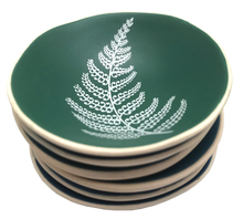 Load image into Gallery viewer, white fern on green