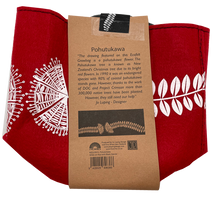 Load image into Gallery viewer, white pohutukawa on red