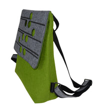 Load image into Gallery viewer, ponga green & grey · green backpack