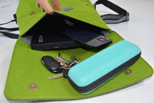 Load image into Gallery viewer, ponga green & grey · green backpack