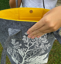 Load image into Gallery viewer, rangiora on grey / yellow