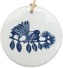 Load image into Gallery viewer, blue fantail on white
