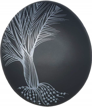 Load image into Gallery viewer, white nikau detail on black
