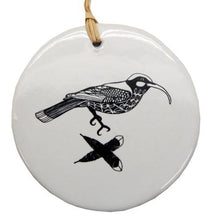 Load image into Gallery viewer, black huia on white
