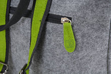Load image into Gallery viewer, white toetoe on green · light grey backpack
