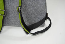 Load image into Gallery viewer, white toetoe on green · light grey backpack
