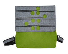 Load image into Gallery viewer, ponga green &amp; grey · green backpack
