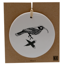 Load image into Gallery viewer, black huia on white

