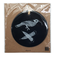Load image into Gallery viewer, white huia on black
