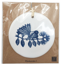 Load image into Gallery viewer, blue fantail on white

