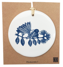 Load image into Gallery viewer, blue fantail on white
